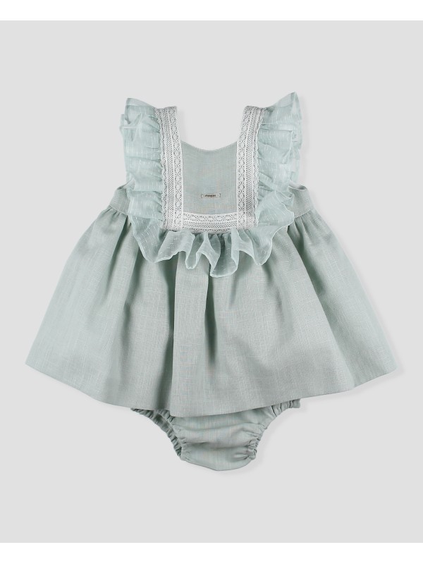 Flores baby dress with bloomers