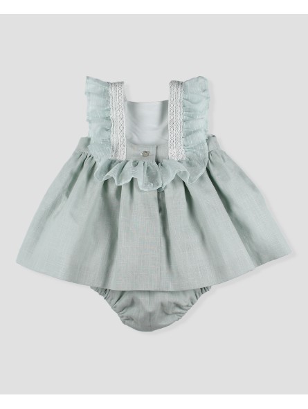 Flores baby dress with bloomers