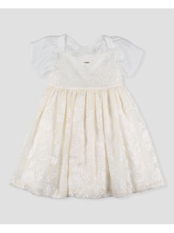 Girl embroidered tulle dress