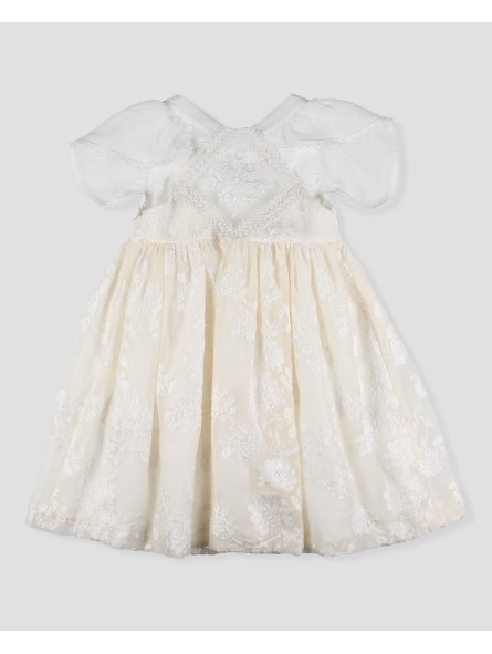 Girl embroidered tulle dress