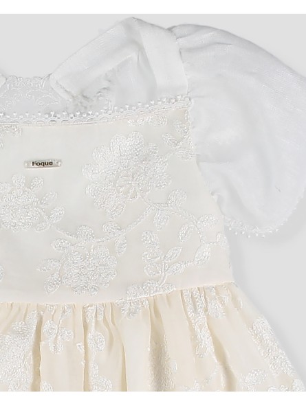 Vestido gasa bordada Bautizo