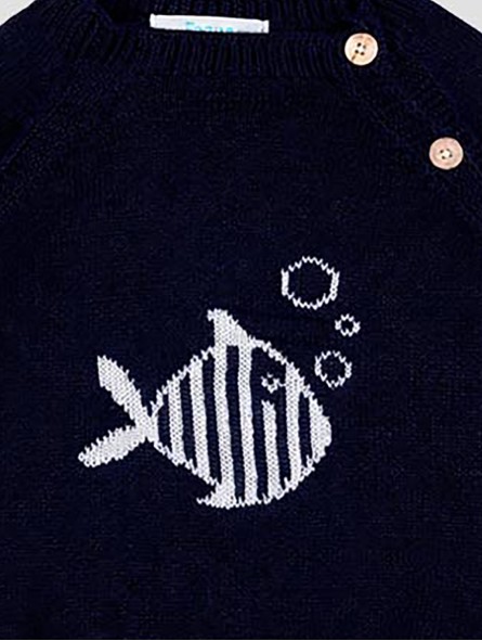 Camisola Intarsia Peixe