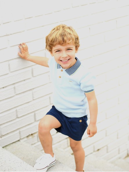 Knitted polo shirt 