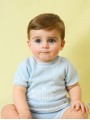 Baby blue knit fish set