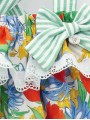 Vestido en tejido estampado tulipanes
