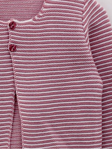 Chaqueta larga listada