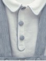Camisa e calça falsa liso com tirantes