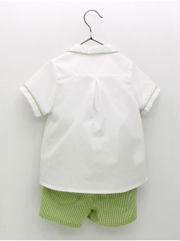 Conjunto camisa y cuadro vichy