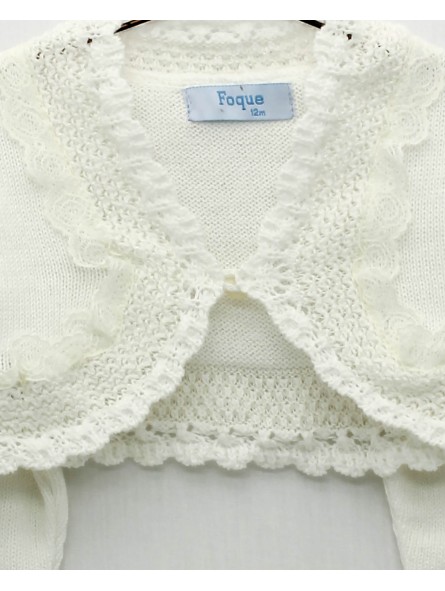 Chaqueta puntas redondas con puntilla