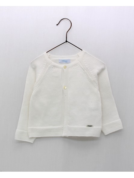 Chaqueta larga punto liso