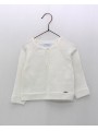 Long plain knitted jacket