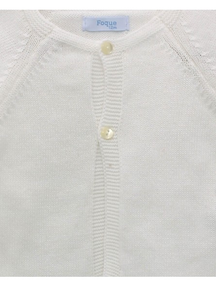 Chaqueta larga punto liso
