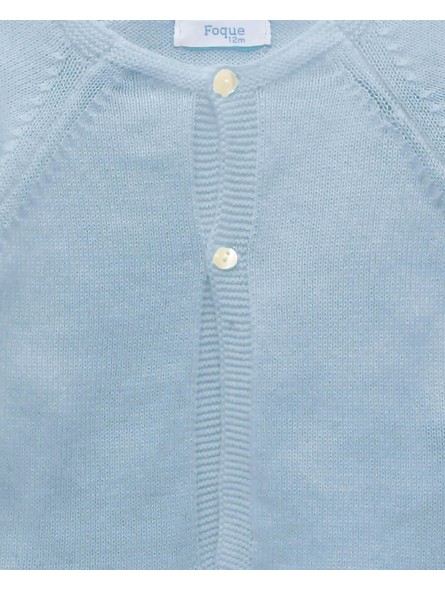 Chaqueta longa punto liso