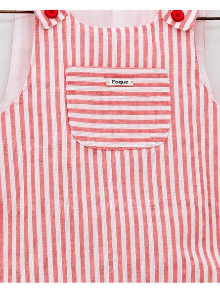 Flora striped dungarees