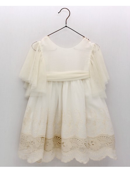 Betania Embroidered Fretwork Dress