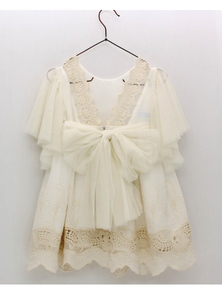Betania Embroidered Fretwork Dress