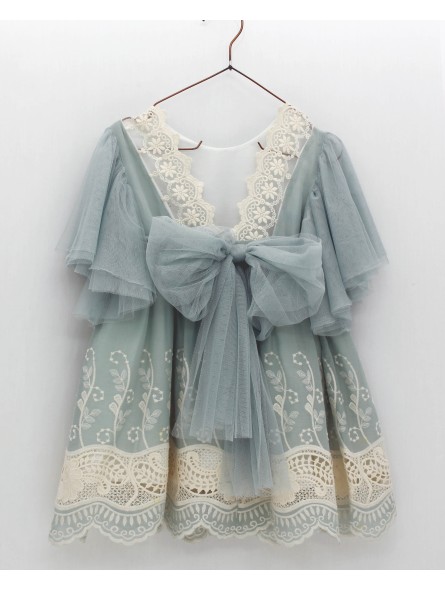 Betania Embroidered Fretwork Dress
