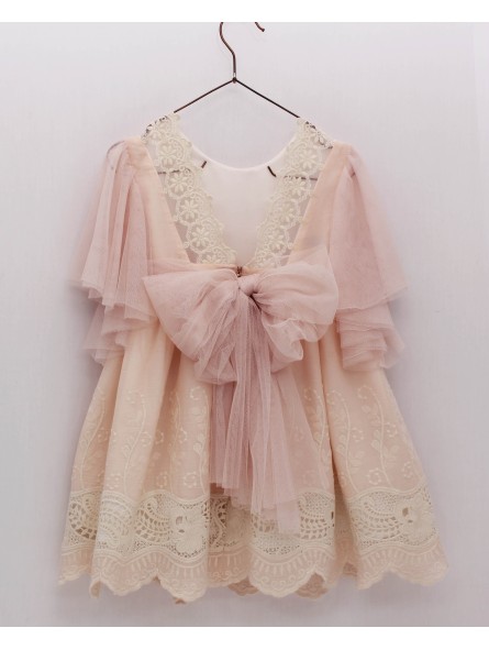 Betania Embroidered Fretwork Dress