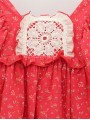 Vestido flores con encaixe