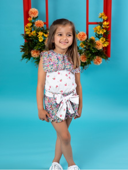 Pantalón corto flores Aveiro