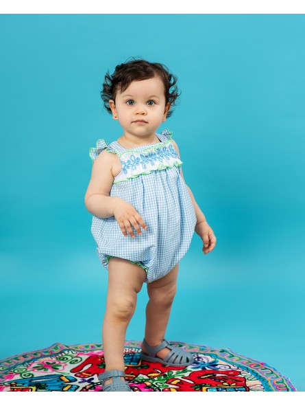 Baby gingham Santorini