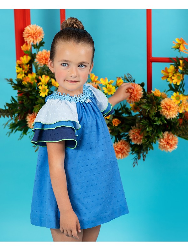 Girls' blue plumeti