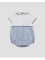 Baby Boy Romper with Dungaree Effect