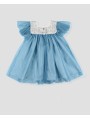 Vestido de tul para niña color azulina o rosa