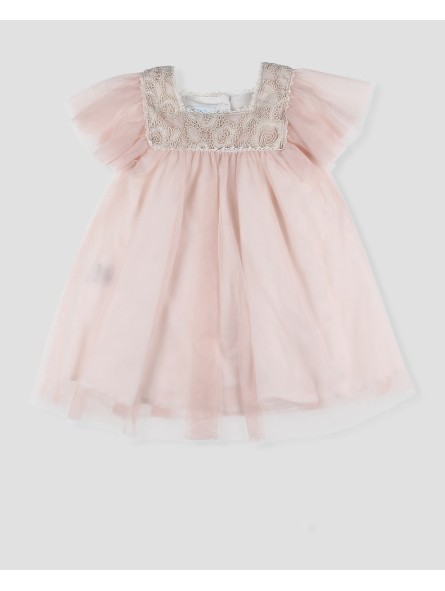 Vestido de tul para niña color azulina o rosa
