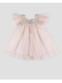 Vestido de tul para niña color azulina o rosa