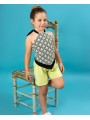 TOP EFECTO PAÑUELO EN TEJIDO EXCLUSIVO NEGRO Y FLUOR CC. CAPRI