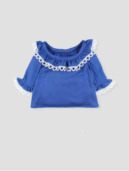 SUDADERA BRILLI BRILLI CON PUNTILLA SUPERPUESTA Y ESPALDA ESCOTADA CC. MÓNACO