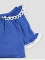 SUDADERA BRILLI BRILLI CON PUNTILLA SUPERPUESTA Y ESPALDA ESCOTADA CC. MÓNACO