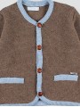Two-tone knit teba jacket