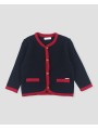 Two-tone knit teba jacket