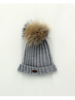 Gorro pompón pelo