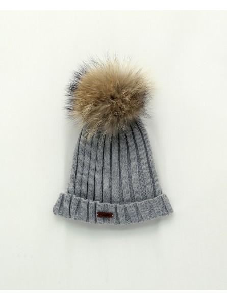 Gorro pompón pelo
