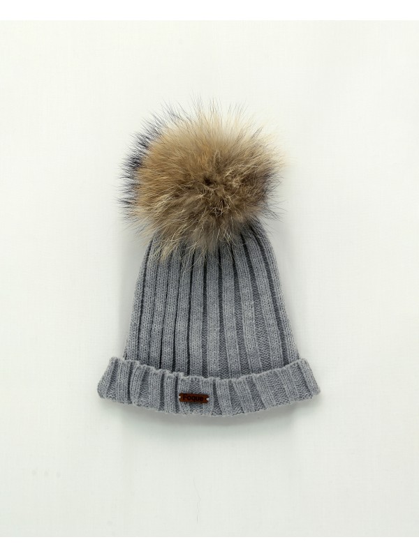 Gorro pompón pelo