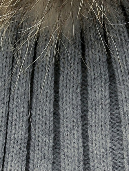 Gorro pompón pelo