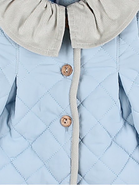 Girls blue quilted coat