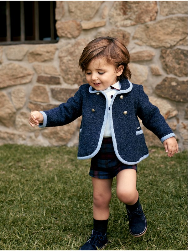 Classic baby boy wool coat