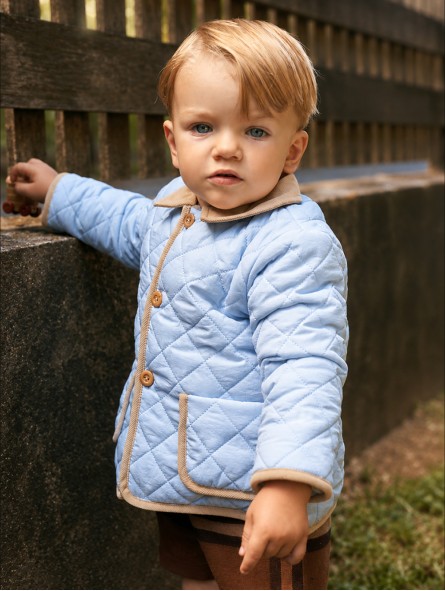 Light blue quilted jacket