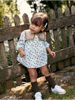 Vestido curto de bebê (estilo *jesusito*) Candanchu